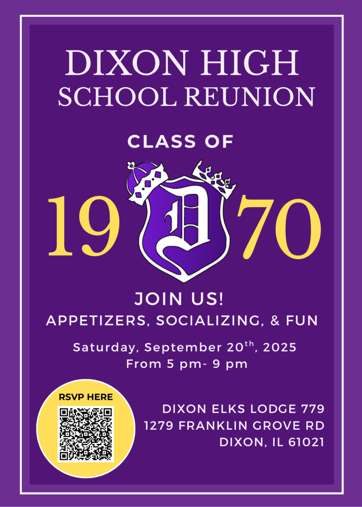 55th Dixon High School  Invitation with QR code